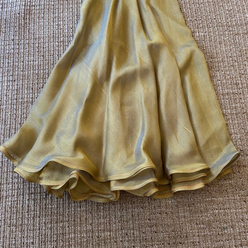 Vintage 50s Archival Metallic Tiered Slip Dress, Rare - Picture 7 of 13